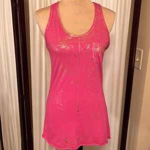 OP pink and gold racerback tank top junior size large
